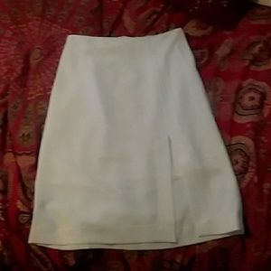 Tailored white asymmetrical skirt
